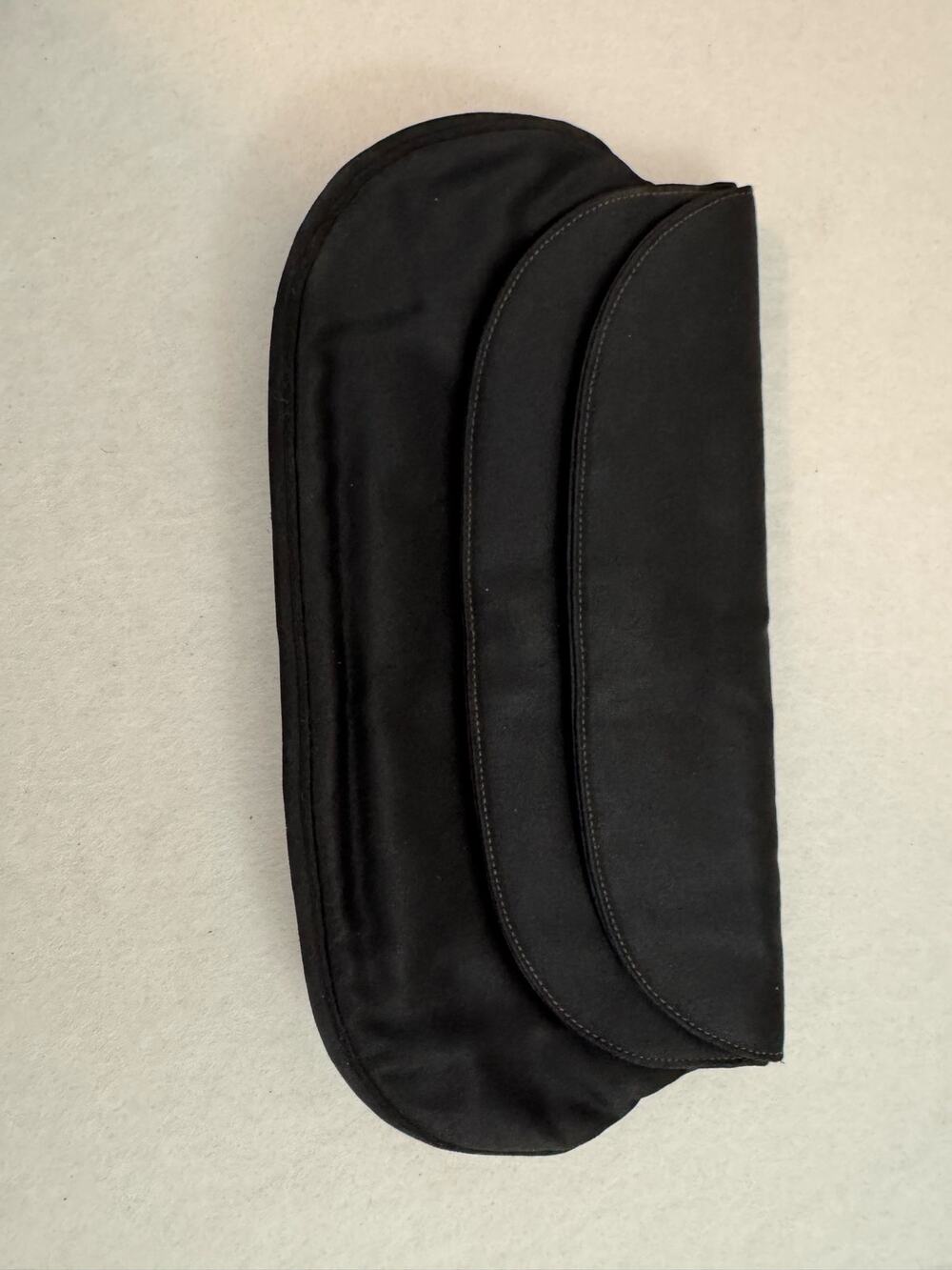 Coblentz Original Black Satin Fold Over Clutch Evening Bag